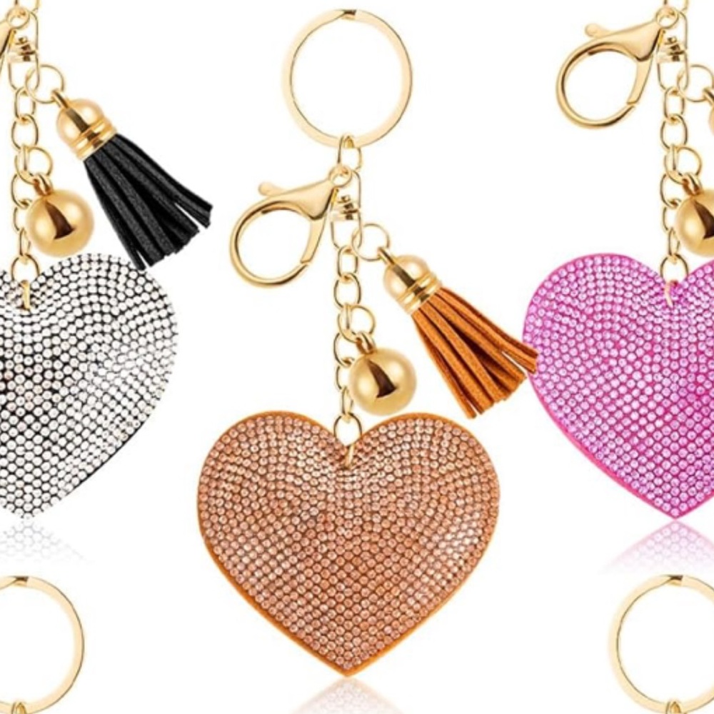 Brown Heart Keychain / Purse Charm